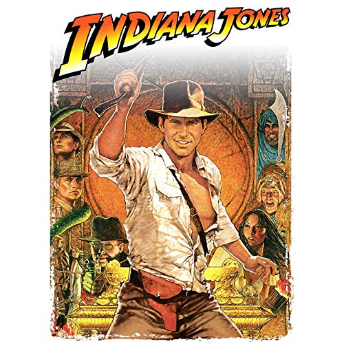 Camiseta Hombre Cine Indiana Jones, En Busca del Arca perdida - Steven Spielberg (Blanco, XXL)