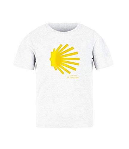 Camiseta Niño Camino de Santiago Xacobeo 2021"Concha (Blanco, 3/4)