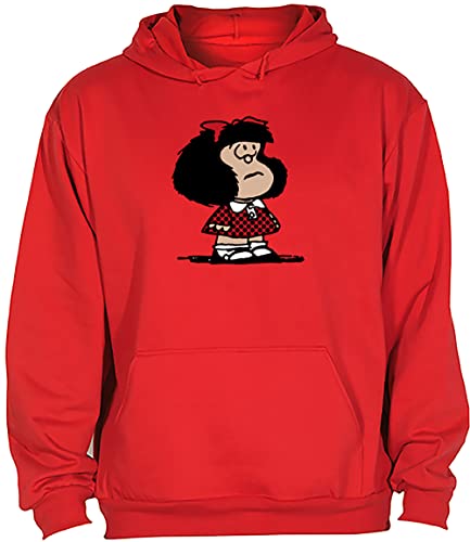 Camisetas EGB Sudadera Adulto/Niño Mafalda ochenteras 80´s Retro (Rojo, S)