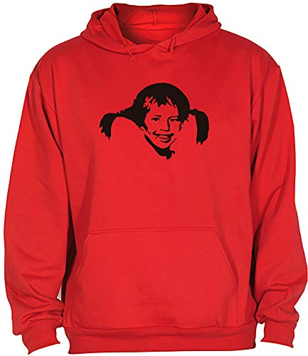 Camisetas EGB Sudadera Pippi Calzaslargas Adulto/Niño ochenteras 80´s Retro (L, Rojo)