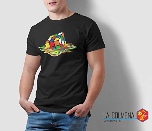 Camisetas La Colmena 1508 - Magic Cube (L, Negro)