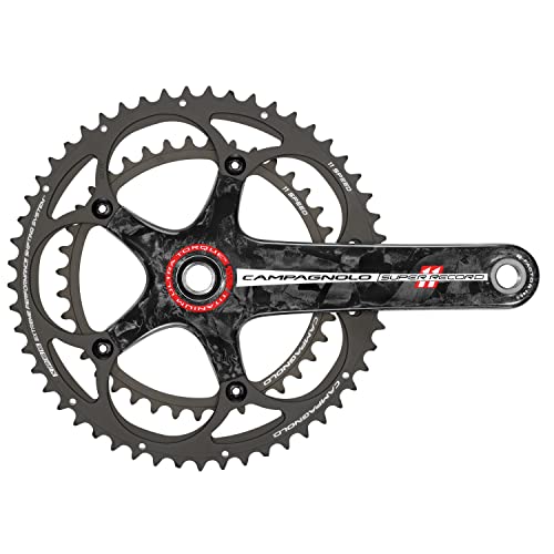 Campagnolo Super Record 11x Compact Bielas, Unisex, Negro/Rojo, 170mm 34/50t