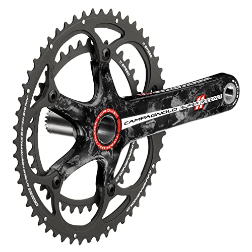 Campagnolo Super Record 11x Compact Bielas, Unisex, Negro/Rojo, 170mm 34/50t