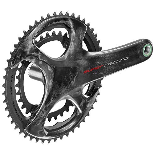 campagnolo, super record 12 ti/carbon, platos y bielas, negro 172.5 36-52