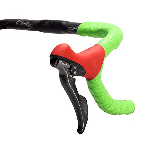 Campanas de palanca de bicicleta de carretera, funda protectora de silicona con cambio de mango colorido, protección de freno de silicona para bicicleta Shimano 4700/5800/6800 (negro)
