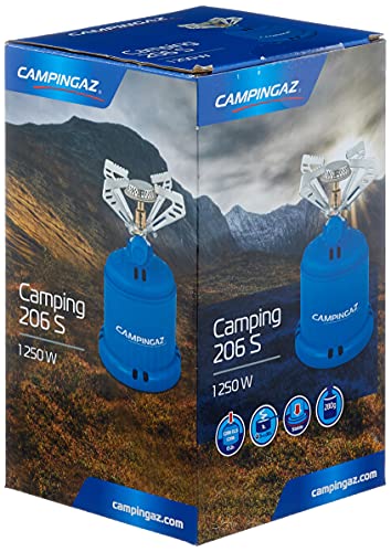 Campingaz 206 S Estufa (hornillo de Gas Ligero de 1 Quemador para Camping o Festival), Azul
