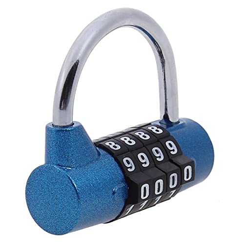 Candado Aluminio Combinacion Candado Numerico 4 Digitos Diámetro Grillete 5mm Seguridad Abus Impermeable para El Casillero del Gimnasio Escolar, Archivadores, Caja De Herramientas, Cerca 1 Pieza