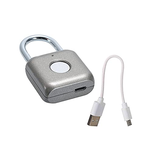 Candado con huella dactilar eLinkSmart Smart Locker Lock Cerradura sin llave con huella digital para armario de gimnasio, armario de escuela (gris)