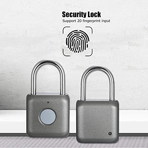 Candado con huella dactilar eLinkSmart Smart Locker Lock Cerradura sin llave con huella digital para armario de gimnasio, armario de escuela (gris)
