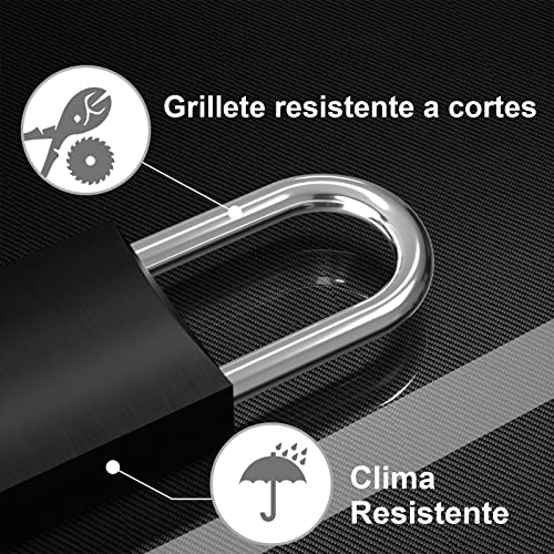 Candado con Llave, [Misma Clave] Diyife 40 MM Candados Resistentes al Aire Libre Cerradura Impermeable, Candados de Aluminio con Grillete Largo de 1,49 Pulgadas para Armario de Gimnasio, Valla