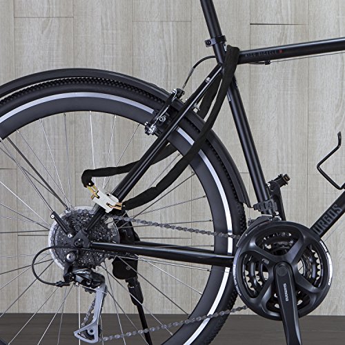 Candado de Bicicleta Candado de Cadena de Bicicleta Candado Antirrobo de Seguridad Resistente Candado de Cadena de Motocicleta Candado de Combinación, 3 Llaves(1.3m*6mm)