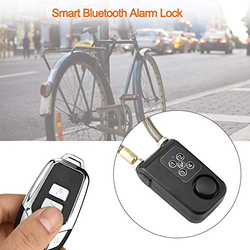 Candado de bicicleta, Cerradura de alarma de seguridad antirrobo - Bloqueo de control remoto inalámbrico con contraseña de 4 dígitos + indicación LED para uso en interiores y exteriores