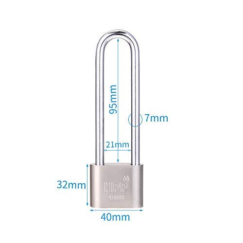 Candado de bicicleta Long Beam Candado Antirrobo Gabinete de puerta Cerradura de puerta de cajón con cerradura de llaves Candado de viga larga Armario de gimnasio Candado Cerradura de puerta de vidr