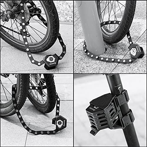 Candado de Bicicleta Plegable,Candado Plegable Antirrobo, 85cm Candado Bicicleta Candado Cadena Seguridad para para Bicicleta de Montaña/Carreras/BMX/MTB