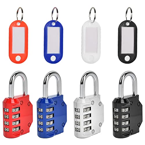 Candado de combinación de 4 dígitos de metal adecuado para cambiar cerraduras para gimnasios/natatorios, gabinetes de oficina, maletas