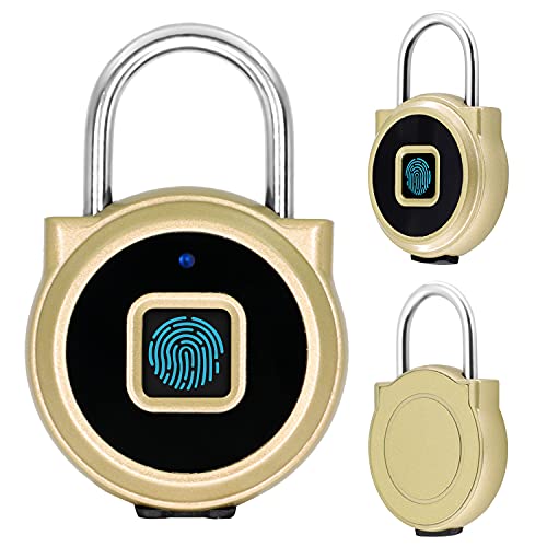 Candado inteligente para huellas dactilares, candado Bluetooth, USB recargable, autorización remota, candado de seguridad sin llave KozyOne inteligente para iOS y Android, impermeable IP65.