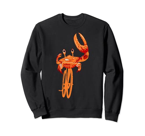 Cangrejo Montar Bicicleta Divertido Cangrejo Cangrejos Amante Eater Gráfico Sudadera