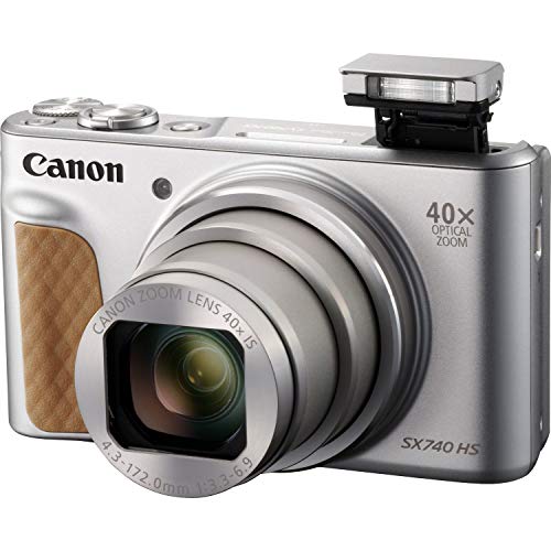 Canon PowerShot SX740 HS Cámara compacta 20,3 MP 1/2.3" CMOS 5184 x 3888 Pixeles Plata - Cámara digital (20,3 MP, 5184 x 3888 Pixeles, CMOS, 40x, 4K Ultra HD, Plata)