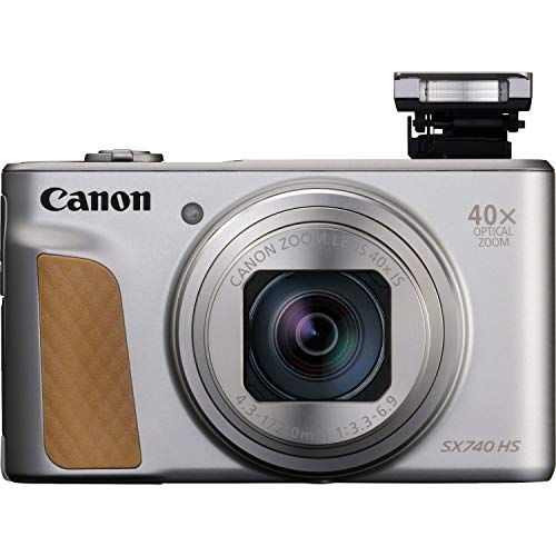 Canon PowerShot SX740 HS Cámara compacta 20,3 MP 1/2.3" CMOS 5184 x 3888 Pixeles Plata - Cámara digital (20,3 MP, 5184 x 3888 Pixeles, CMOS, 40x, 4K Ultra HD, Plata)