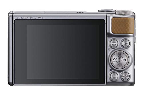 Canon Powershot SX740 HS - Cámara Compacta de 20.3 MP (40 x Zoom Óptico, 4K UHD, DIGIC 8, 5 Ejes, LCD Desplegable, 10 fps, Bluetooth, WiFi) Plata, 110.1 x 63.8 x 39.9 mm