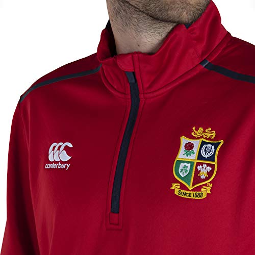 Canterbury Camiseta de Forro Polar Thermoreg con Cremallera para Hombre de los Leones británicos e irlandeses de Nueva Zelanda