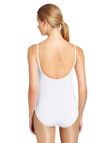 Capezio CC101 - Maillot de ballet con tirantes de espaguetis, CC101, Mujer, color Blanco, tamaño S