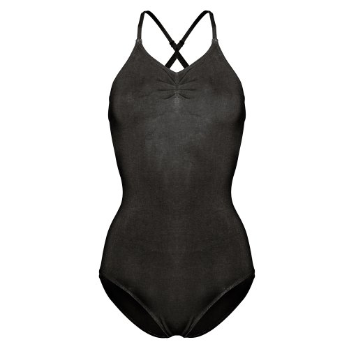 Capezio - Maillot de Tirantes Ajustables para Mujer, Mujer, Color Negro, tamaño Medium