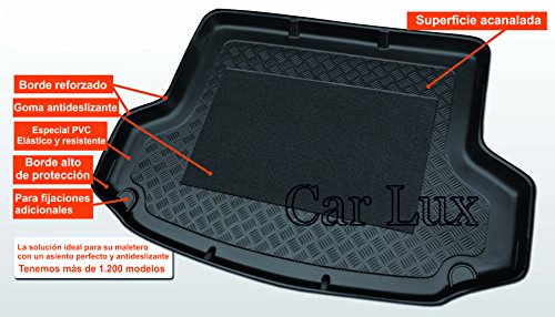 Car Lux AR05237 - Alfombra Bandeja Cubeta Protector cubre maletero a medida con antideslizante para Kona