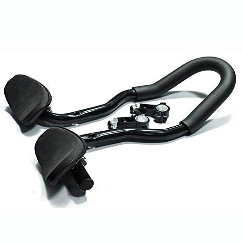 CARACHOME Manillar para Triathlon Barras de Descanso para Bicicleta de Carrera Negro Clip On Triathlon Bars