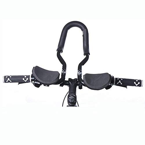 CARACHOME Manillar para Triathlon Barras de Descanso para Bicicleta de Carrera Negro Clip On Triathlon Bars