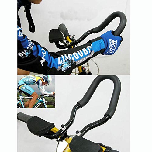 CARACHOME Manillar para Triathlon Barras de Descanso para Bicicleta de Carrera Negro Clip On Triathlon Bars