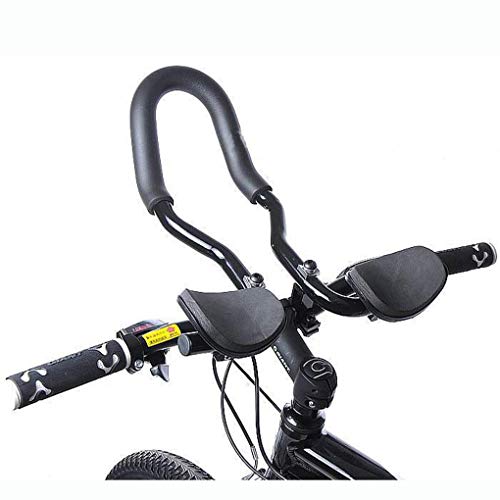 CARACHOME Manillar para Triathlon Barras de Descanso para Bicicleta de Carrera Negro Clip On Triathlon Bars