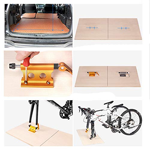 CARACHOME Portaequipajes para Techo de Bicicleta, portaequipajes para Bicicleta MTB de Techo de Coche, Bloqueo de Montaje de instalación de Horquilla de liberación rápida,Plata