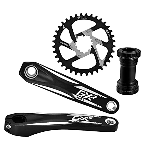 CAREMiLLE 2021 Nuevo Swtxo Bicicleta MTB Gxp Juego de bielas 170 Mm Biela 32T 34T 36T 38T 3mm 6Mm Soporte Inferior de Plato para Shi-Mano, Juego de bielas MTB Gxp-N3