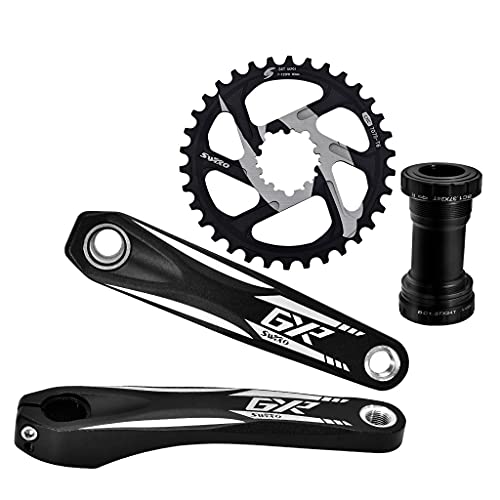 CAREMiLLE 2021 Nuevo Swtxo Bicicleta MTB Gxp Juego de bielas 170 Mm Biela 32T 34T 36T 38T 3mm 6Mm Soporte Inferior de Plato para Shi-Mano, Juego de bielas MTB Gxp-N3