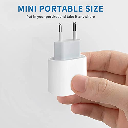 Cargador Rápido para iPhone 13【Apple Certificado MFi】Cargador de Pared de Alimentación PD Tipo C de 20 W USB C Lightning Cable Compatible con iPhone 13/13 Pro Max/13Pro/12/12Pro/SE/11/XR/XS Max/X/iPad