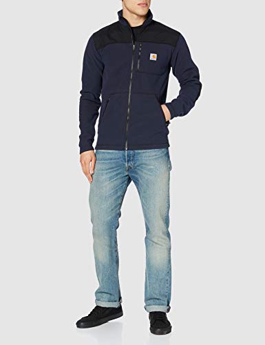 Carhartt Fallon Full-Zip Sweatshirt Sudadera, azul marino, S para Hombre