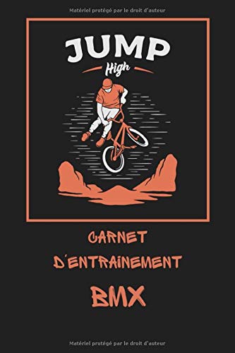 Carnet d'entrainement BMX | journal d'entrainement à remplir - cahier | 100 pages d’entraînements | 3 tricks par jour | format 6 X 9 - couverture noir ... journal de bord, cahier à compléter