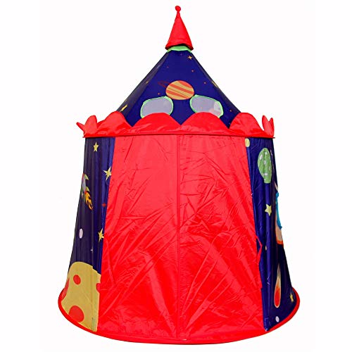 Carpa infantil Tipi de lona de algodón plegable Fotografía Tipi con bolsa de transporte Casa de juego interior for niños Tienda cósmica del castillo for niñas Niños Bebés Niños pequeños Playhouse Toy