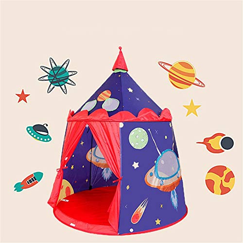 Carpa infantil Tipi de lona de algodón plegable Fotografía Tipi con bolsa de transporte Casa de juego interior for niños Tienda cósmica del castillo for niñas Niños Bebés Niños pequeños Playhouse Toy