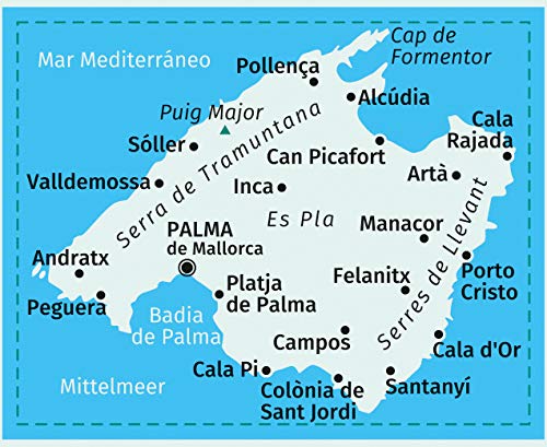 Carta escursionistica n. 2230. Mallorca 1:35.000 (set di 4 carte): 4 Wanderkarten 1:35000 im Set inklusive Karte zur offline Verwendung in der KOMPASS-App. Fahrradfahren.