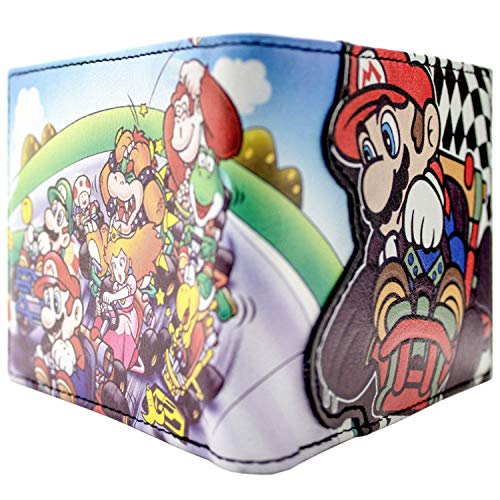 Cartera de Super Mario Kart Racing Bandera a cuadros Negro