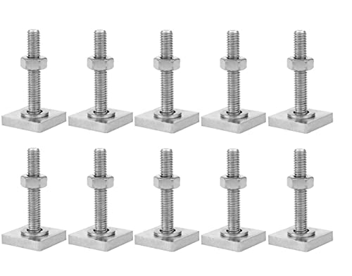 CASADIN 10 Piezas Ranura en T Caja de Techo Kit de Tornillos Adaptador de Pista M6* 35 mm Adaptador de Tuerca en T portaequipajes con Tuercas y Arandelas para baranda, portabicicletas de Techo