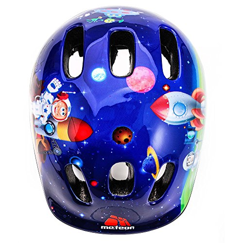 Casco Bicicleta Bebe Helmet Bici Ciclismo para Niño - Cascos para Infantil Bici Helmet para Patinete Ciclismo Montaña BMX Carretera Skate Patines monopatines MV6-2 (XS(44-48cm), Cosmic Rocket)