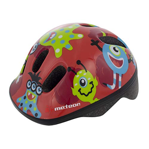 Casco Bicicleta Bebe Helmet Bici Ciclismo para Niño - Cascos para Infantil Bici Helmet para Patinete Ciclismo Montaña BMX Carretera Skate Patines monopatines MV6-2 (S(48-52cm), Monsters)