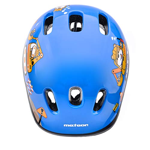 Casco Bicicleta Bebe Helmet Bici Ciclismo para Niño - Cascos para Infantil Bici Helmet para Patinete Ciclismo Montaña BMX Carretera Skate Patines monopatines (XS 44-48 cm, Teddy Builder)