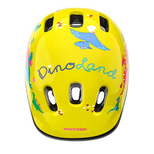 Casco Bicicleta Bebe Helmet Bici Ciclismo para Niño - Cascos para Infantil Bici Helmet para Patinete Ciclismo Montaña BMX Carretera Skate Patines monopatines (S 48-52 cm, Dino)