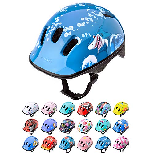Casco Bicicleta Bebe Helmet Bici Ciclismo para Niño - Cascos para Infantil Bici Helmet para Patinete Ciclismo Montaña BMX Carretera Skate Patines monopatines (S 48-52 cm, Baby Shark)