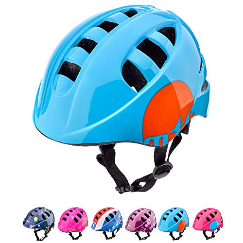 Casco Bicicleta Casco Biciclea Casco Bici Casco de Bicicleta para niños y jóvenes Casco MTB Carretera Ciclismo Skate Bicicleta patineta Patines monopatines MA-2 (M(52-56cm), MTR Blue)