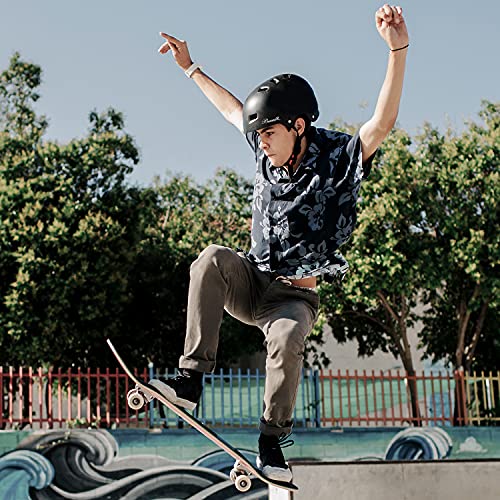 Casco Bicicleta, Casco de monopatín Ajustable multideportivo para niños jóvenes Adultos, Resistencia al Impacto ventilación Seguridad Casco Protector para patineta BMX Patinaje sobre Ruedas en línea